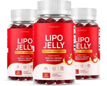 LipoJelly three-bottle bundle of Apple Cider Vinegar gummies